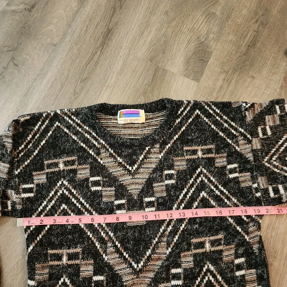 Vintage Sweater Graphix Southwestern Geometric Sweater M‎ USA Made Grandpacore